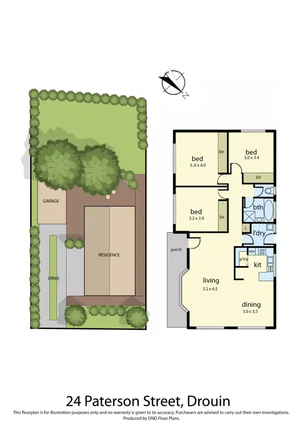 Floorplan of Homely house listing, 24 Paterson Street, Drouin VIC 3818