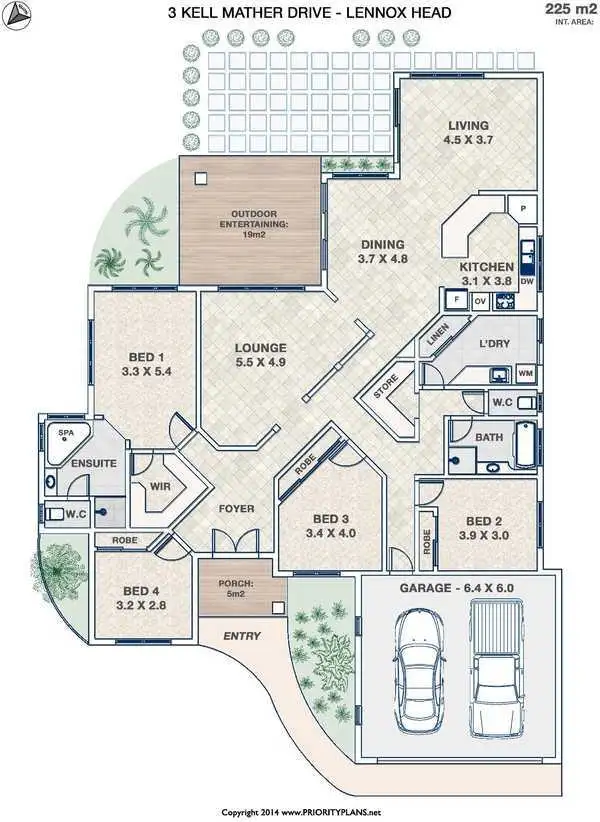 Floorplan of Homely house listing, 3 Kell Mather Drive, Lennox Head NSW 2478