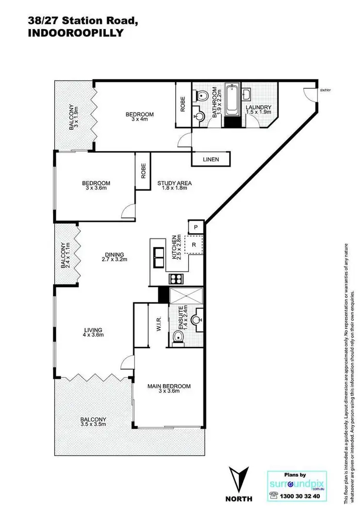Floorplan of Homely apartment listing, 38/27 Station Road, Indooroopilly QLD 4068
