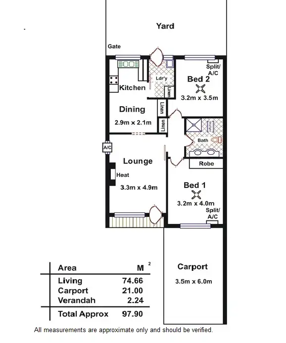 Floorplan of Homely unit listing, Unit 13/10 West Street, Hectorville SA 5073