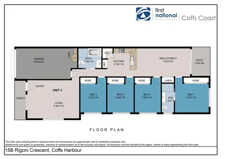 Floorplan of Homely house listing, 15B Rigoni Crescent, Coffs Harbour NSW 2450