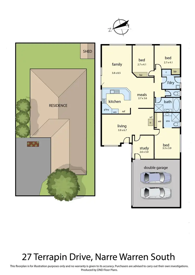 Floorplan of Homely house listing, 27 Terrapin Drive, Narre Warren South VIC 3805