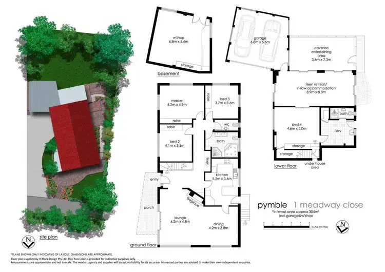 Floorplan of Homely house listing, 1 Meadway Close, Pymble NSW 2073