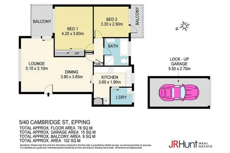 Floorplan of Homely apartment listing, 5/40 Cambridge Street, Epping NSW 2121