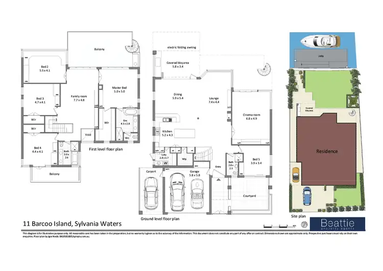 Floorplan of Homely house listing, 11 Barcoo Island, Sylvania Waters NSW 2224