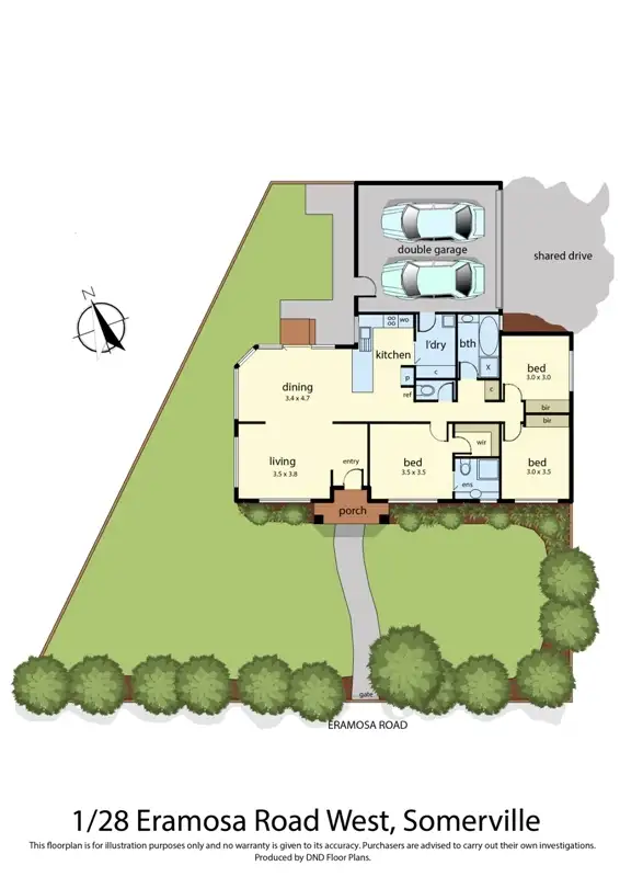 Floorplan of Homely unit listing, 1/28 Eramosa Road West, Somerville VIC 3912
