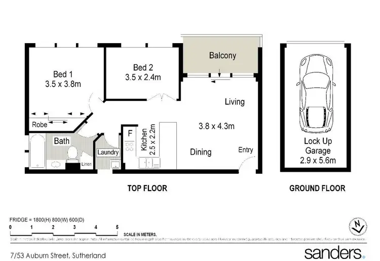 Floorplan of Homely unit listing, 7/53 Auburn Street, Sutherland NSW 2232