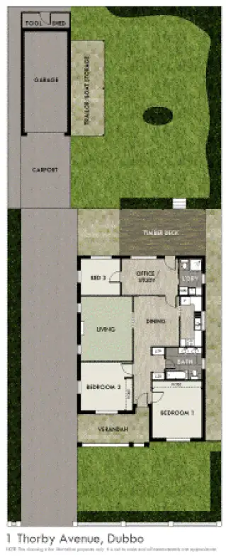 Floorplan of Homely house listing, 1 Thorby Avenue, Dubbo NSW 2830