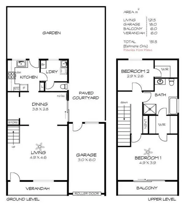 Floorplan of Homely townhouse listing, 8/10 Newland Street, Victor Harbor SA 5211
