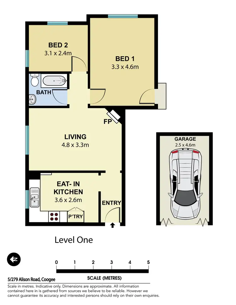 Floorplan of Homely apartment listing, 5/279 Alison Road, Coogee NSW 2034