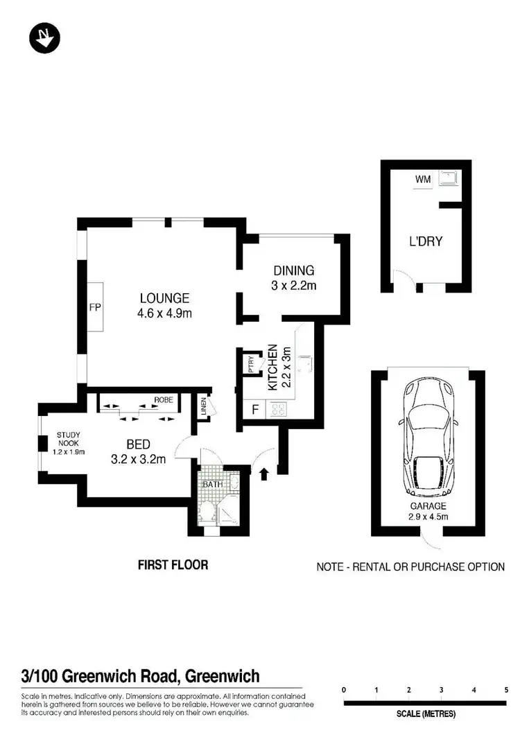 Floorplan of Homely apartment listing, 3/100 Greenwich Road, Greenwich NSW 2065