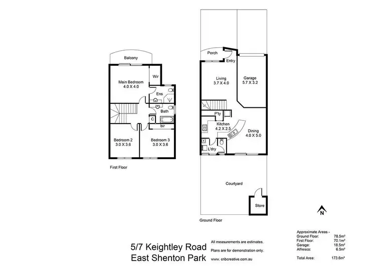 Floorplan of Homely townhouse listing, 5/7 Keightley Road East, Shenton Park WA 6008