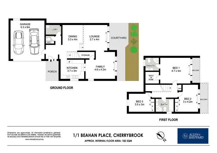 Floorplan of Homely townhouse listing, 1/1 Beahan Place, Cherrybrook NSW 2126