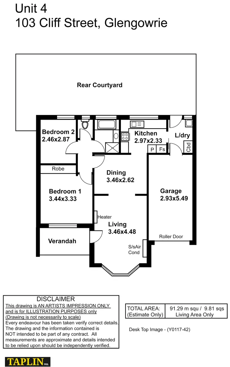 Floorplan of Homely unit listing, 4/103 Cliff Street, Glengowrie SA 5044
