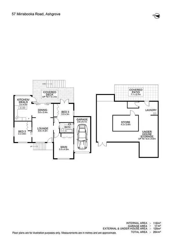 Floorplan of Homely house listing, 57 Mirrabooka Road, Ashgrove QLD 4060