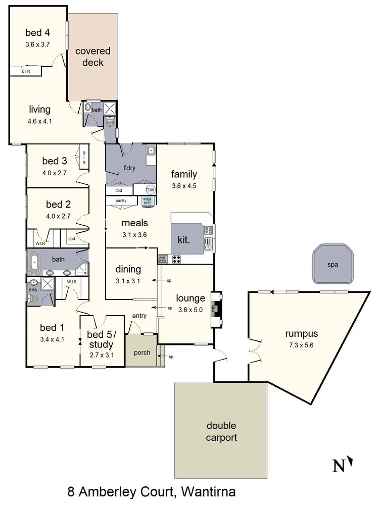 Floorplan of Homely house listing, 8 Amberley Court, Wantirna VIC 3152