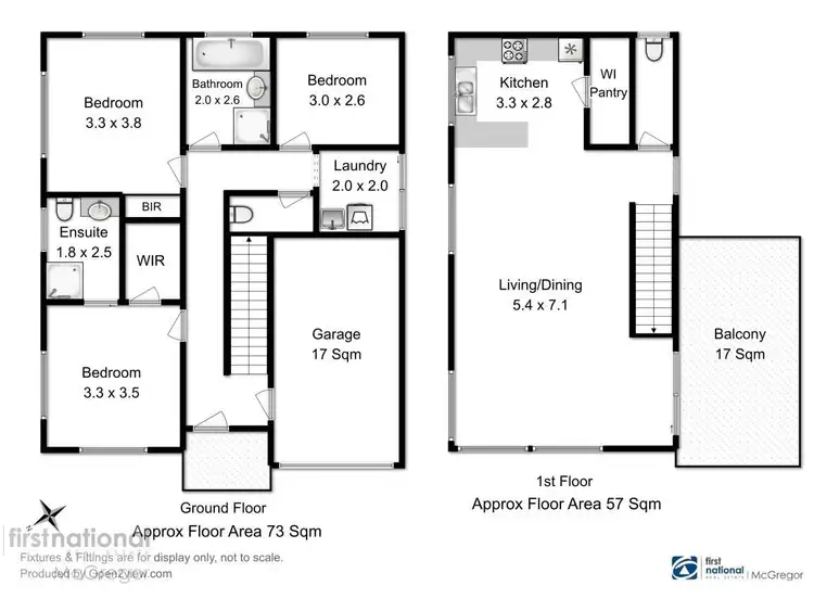 Floorplan of Homely unit listing, 1/66 Ashbourne Grove, West Moonah TAS 7009