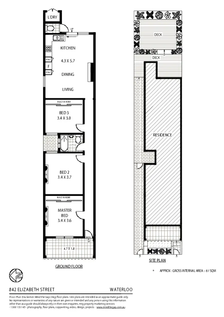 Floorplan of Homely house listing, 842 Elizabeth Street, Waterloo NSW 2017