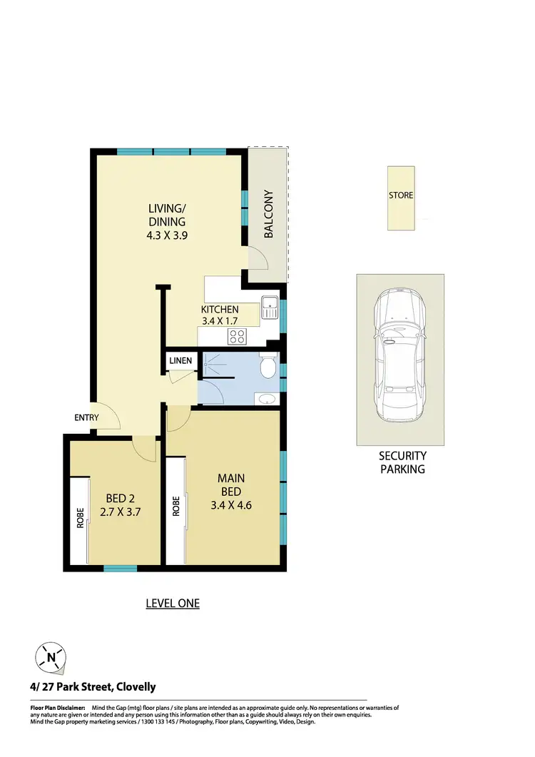 Floorplan of Homely unit listing, 4/27 Park Street, Clovelly NSW 2031