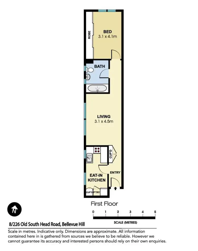 Floorplan of Homely unit listing, 8/226 Old South Head Road, Bellevue Hill NSW 2023