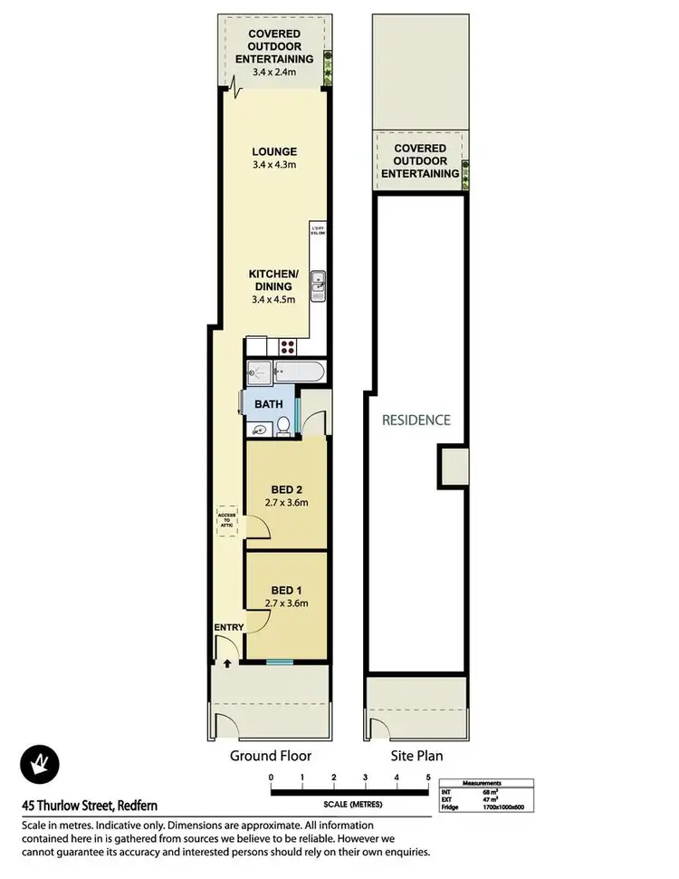 Floorplan of Homely house listing, 45 Thurlow Street, Redfern NSW 2016