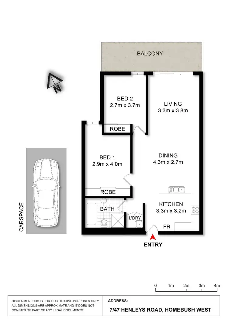 Floorplan of Homely apartment listing, 7/47 Henley Road, Homebush West NSW 2140
