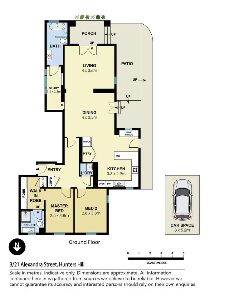 Floorplan of Homely apartment listing, 3/21 Alexandra Street, Hunters Hill NSW 2110
