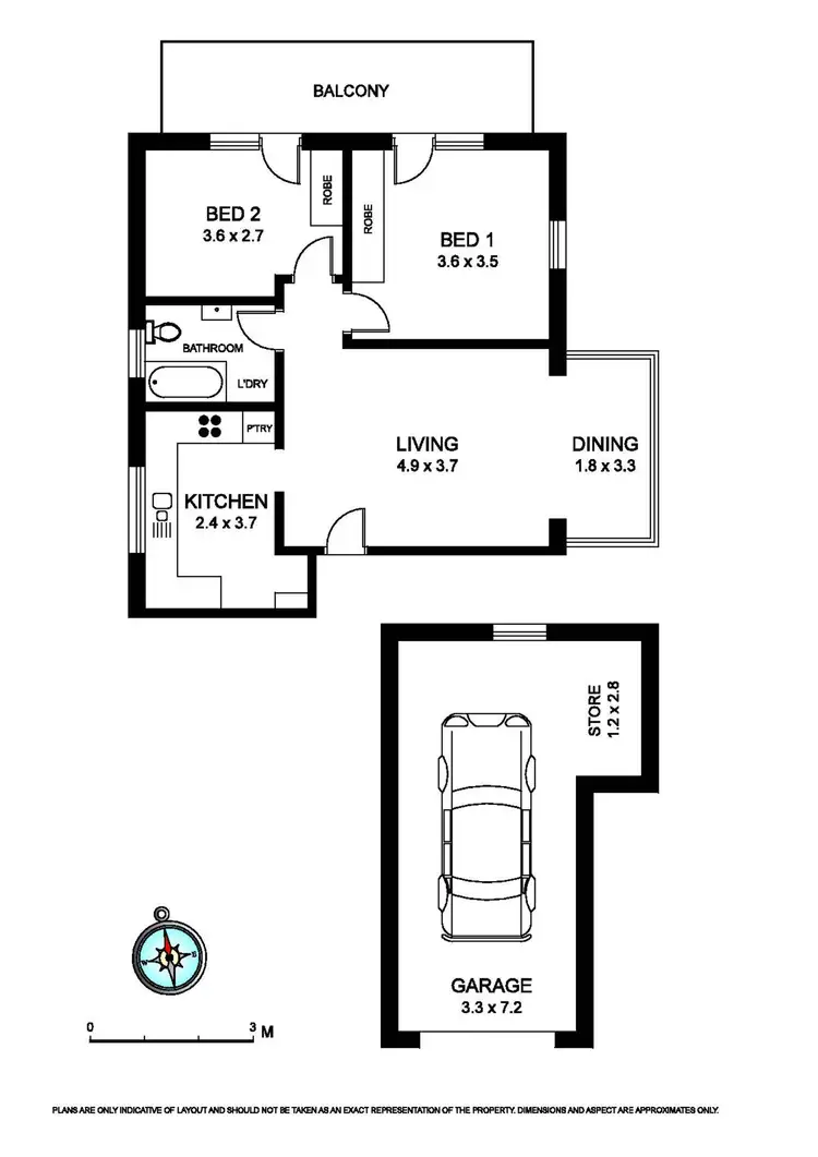Floorplan of Homely unit listing, 3/79 Howard Avenue, Dee Why NSW 2099
