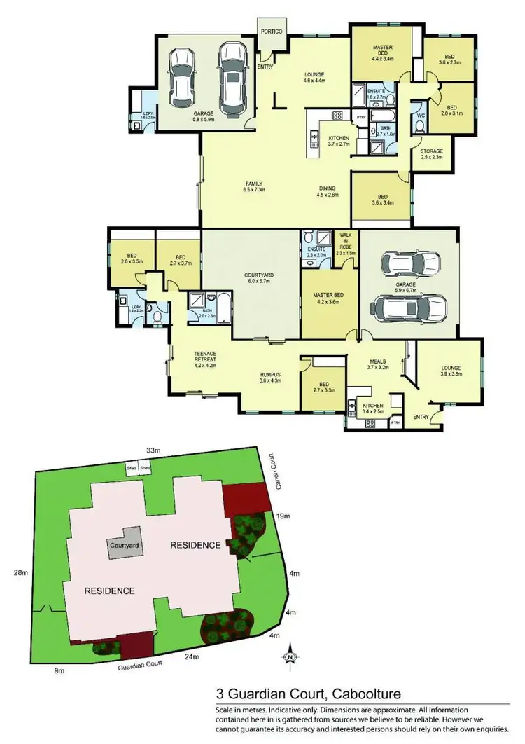 Floorplan of Homely semi-detached listing, 3A & 3B Guardian Court, Caboolture QLD 4510