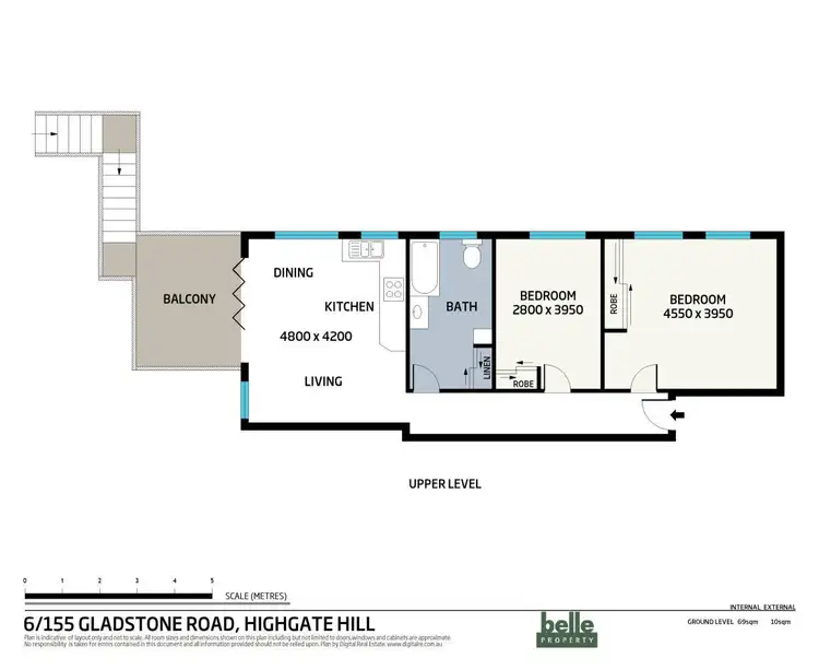 Floorplan of Homely unit listing, 6/155 Gladstone Road, Highgate Hill QLD 4101