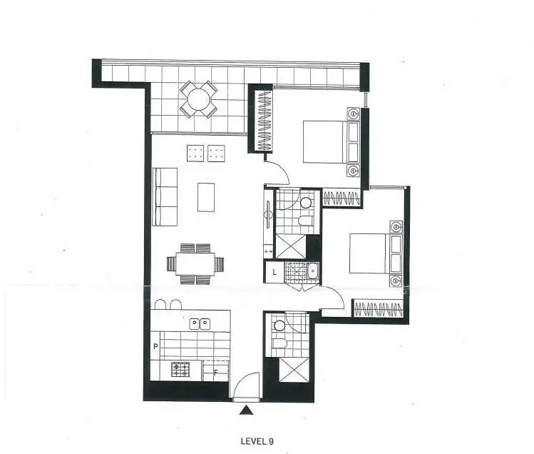Floorplan of Homely apartment listing, A908/18 Ebsworth Street, Zetland NSW 2017