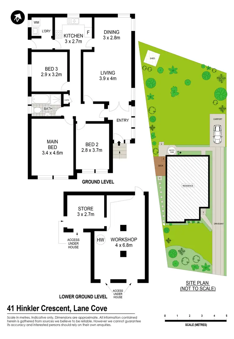 Floorplan of Homely house listing, 41 Hinkler Crescent, Lane Cove NSW 2066