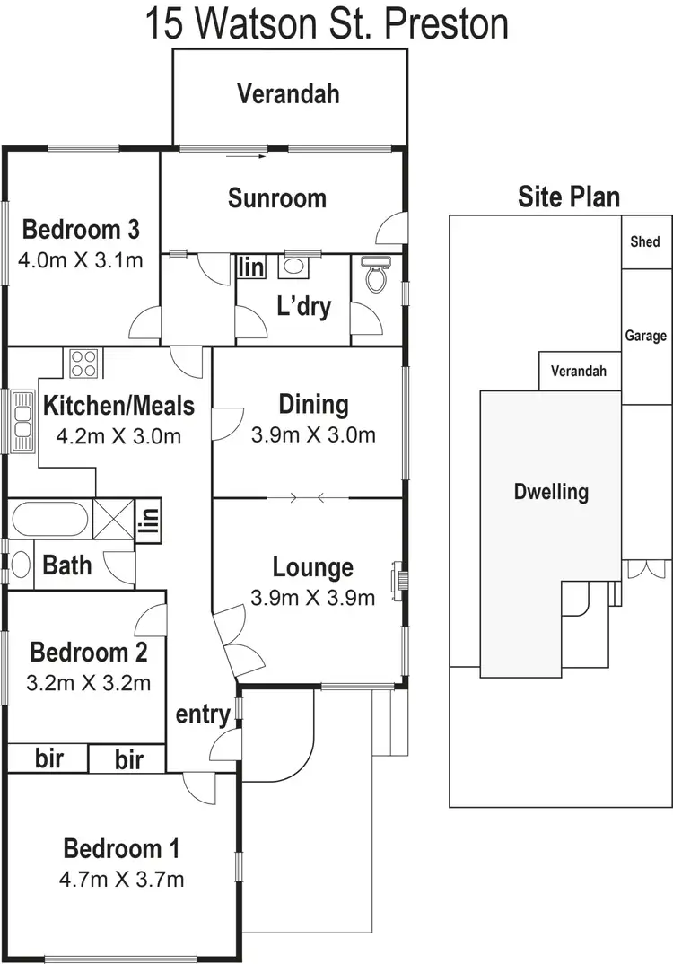 Floorplan of Homely house listing, 15 Watson Street, Preston VIC 3072
