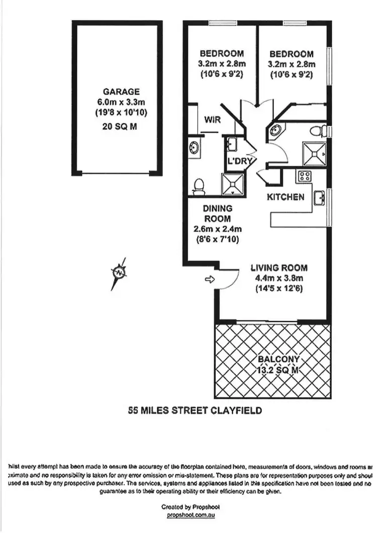 Floorplan of Homely apartment listing, 4/55 Miles Street, Clayfield QLD 4011