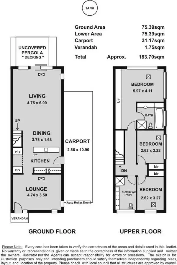 Floorplan of Homely townhouse listing, 2/2 Aragon Street, Fullarton SA 5063