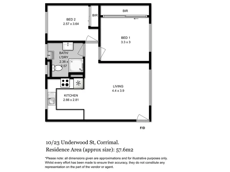 Floorplan of Homely unit listing, 10/23 Underwood Street, Corrimal NSW 2518