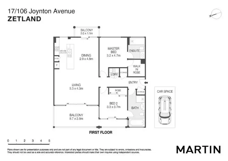 Floorplan of Homely apartment listing, 17/106 Joynton Avenue, Zetland NSW 2017