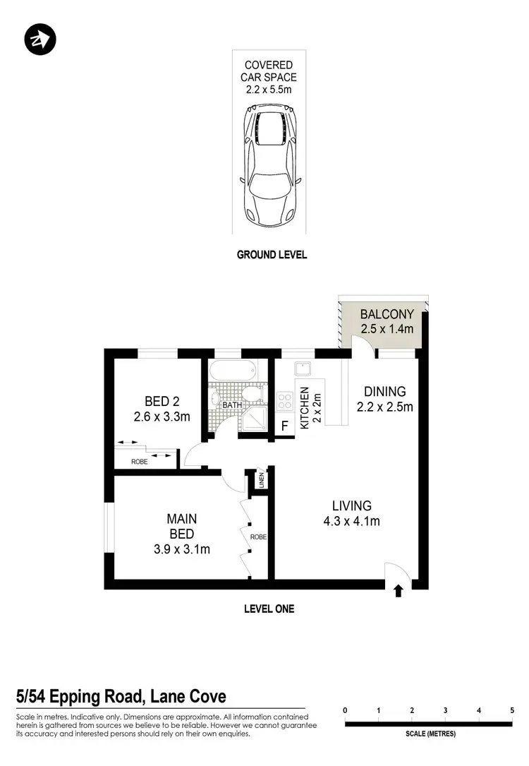 Floorplan of Homely apartment listing, 5/54 Epping Road, Lane Cove NSW 2066