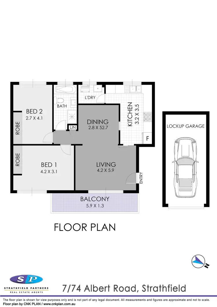 Floorplan of Homely apartment listing, 7/72-74 Albert Road, Strathfield NSW 2135