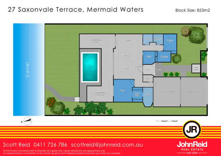 Floorplan of Homely house listing, 27 Saxonvale Terrace, Mermaid Waters QLD 4218