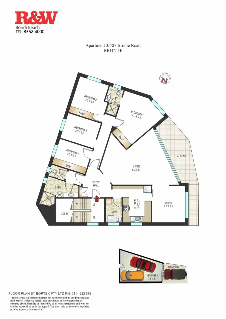 Floorplan of Homely apartment listing, 3/507 Bronte Road, Bronte NSW 2024