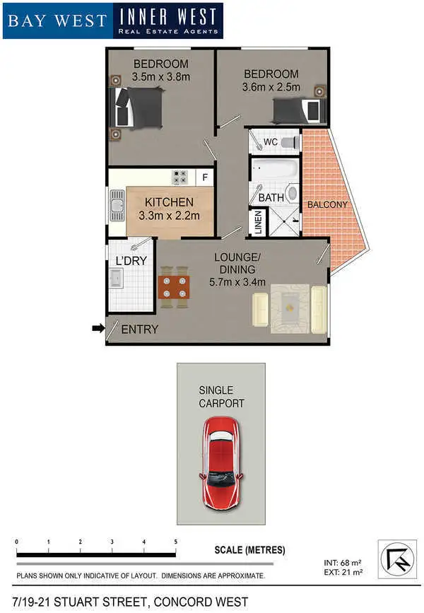 Floorplan of Homely apartment listing, 7/19 - 21 Stuart Street, Concord West NSW 2138