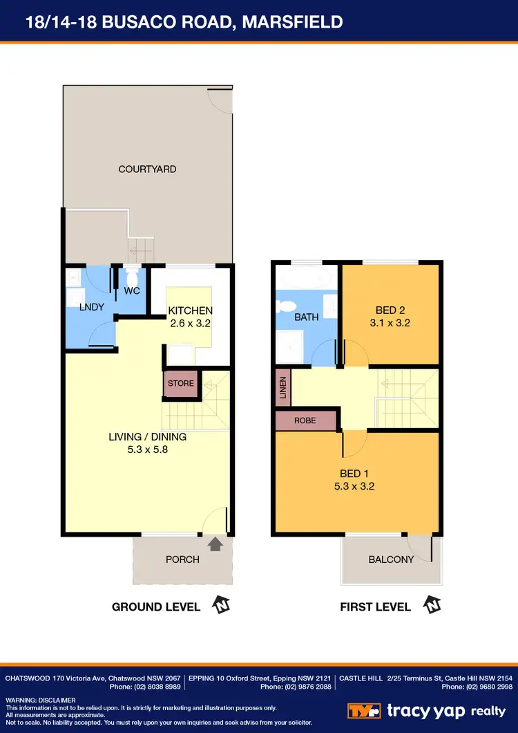 Floorplan of Homely townhouse listing, 18/14-18 Busaco Road, Marsfield NSW 2122