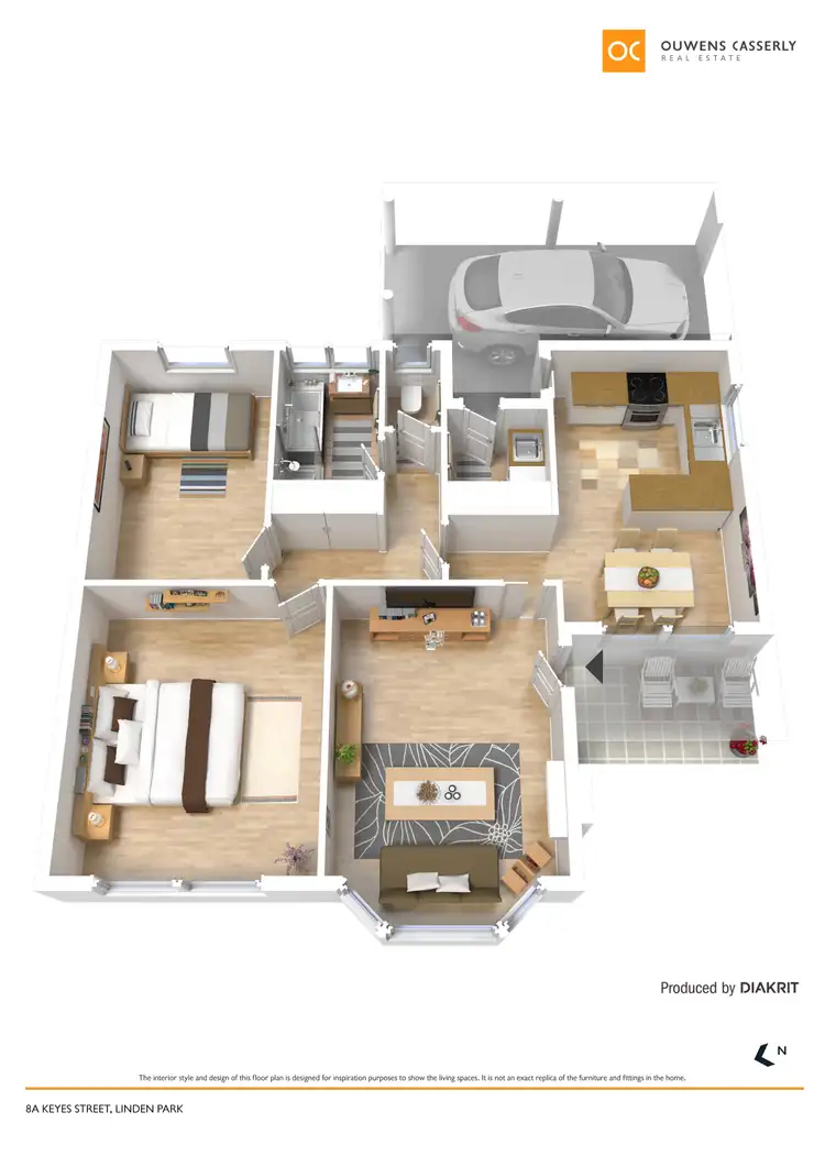 Floorplan of Homely semi-detached listing, 8a Keyes Street, Linden Park SA 5065