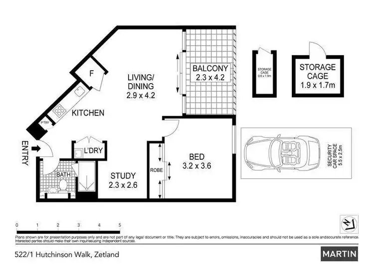 Floorplan of Homely apartment listing, 522/1 Hutchinson Walk, Zetland NSW 2017
