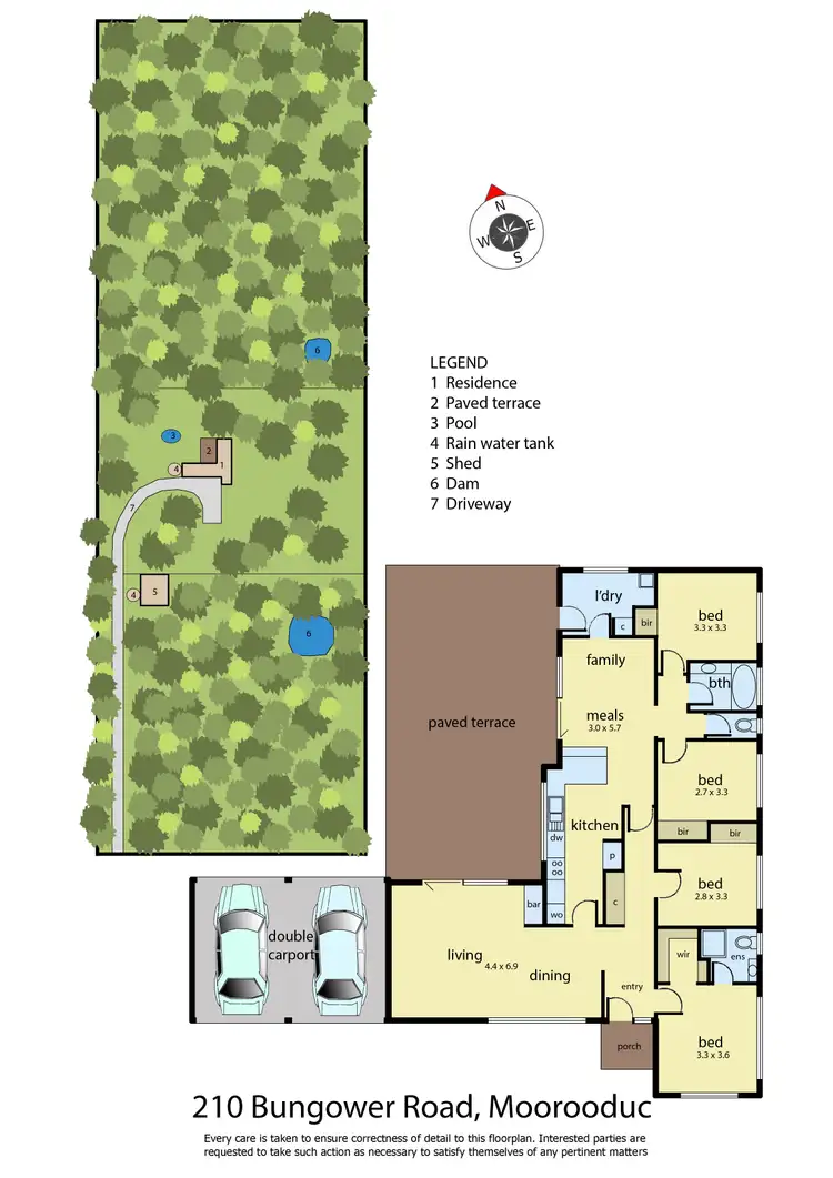 Floorplan of Homely rural property listing, 210 Bungower Road, Moorooduc VIC 3933