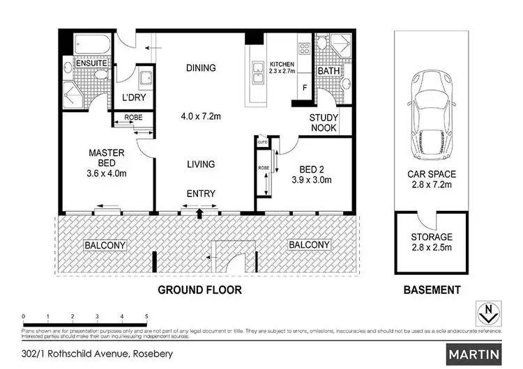Floorplan of Homely apartment listing, 302/1 Rothschild Avenue, Rosebery NSW 2018