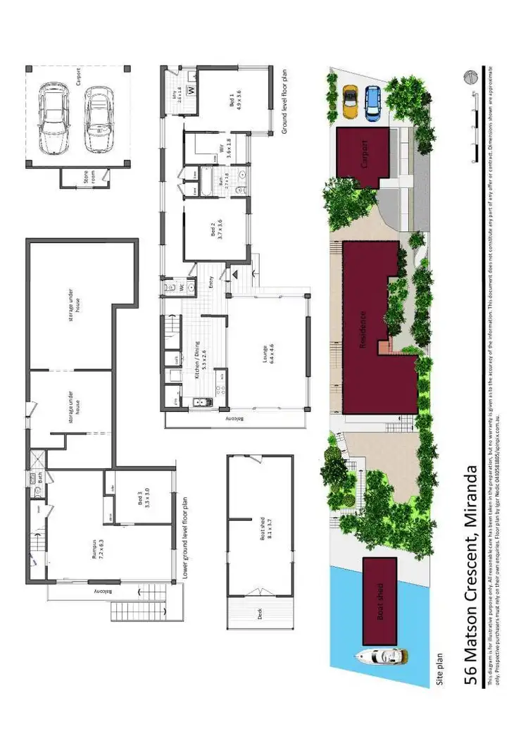 Floorplan of Homely house listing, 56 Matson Crescent, Miranda NSW 2228
