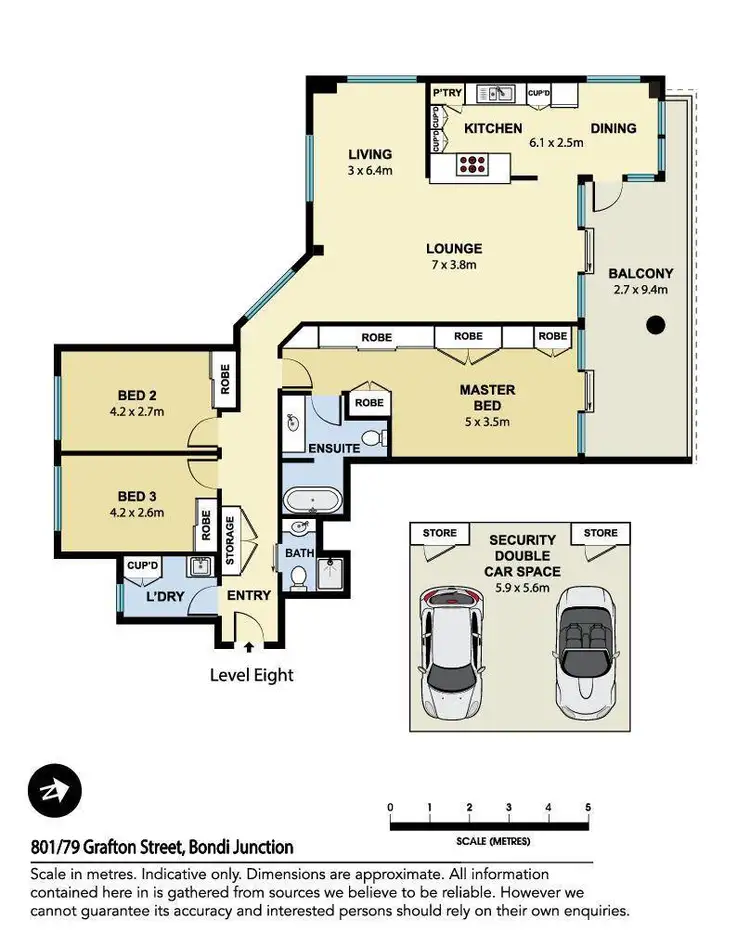 Floorplan of Homely apartment listing, 801/79 Grafton Street, Bondi Junction NSW 2022