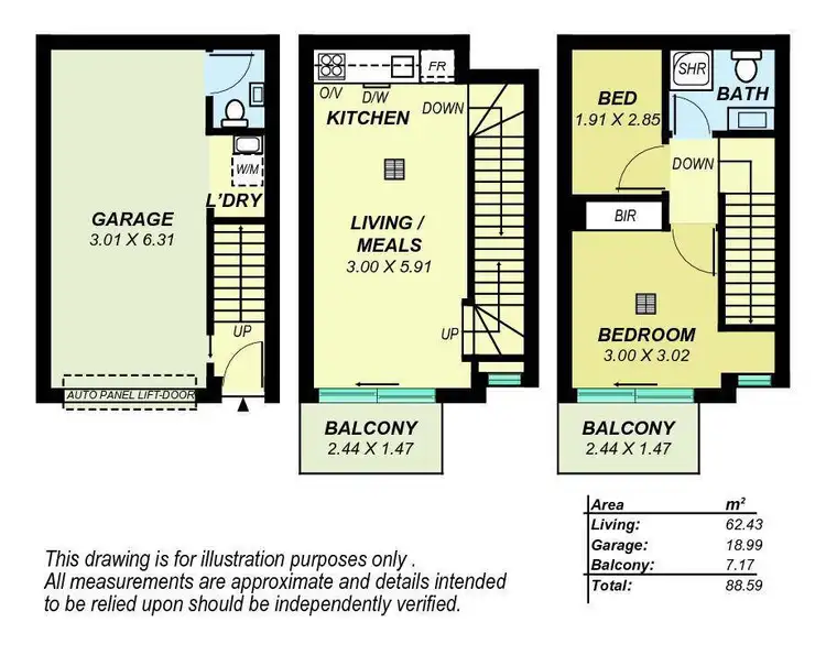 Floorplan of Homely townhouse listing, 4/152 Gray Street, Adelaide SA 5000